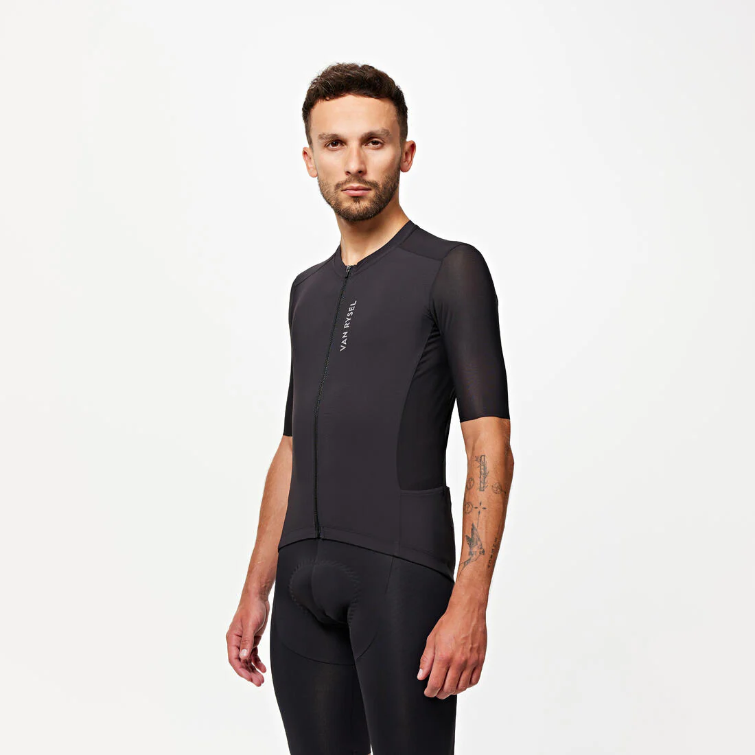 TRICOTA CICLISMO RUTA UNISEX RACER 2 ADULTO MANGA CORTA VERANO NEGRA - Image 25