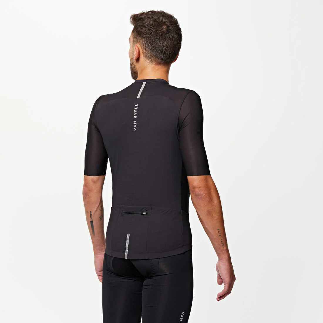 TRICOTA CICLISMO RUTA UNISEX RACER 2 ADULTO MANGA CORTA VERANO NEGRA - Image 7