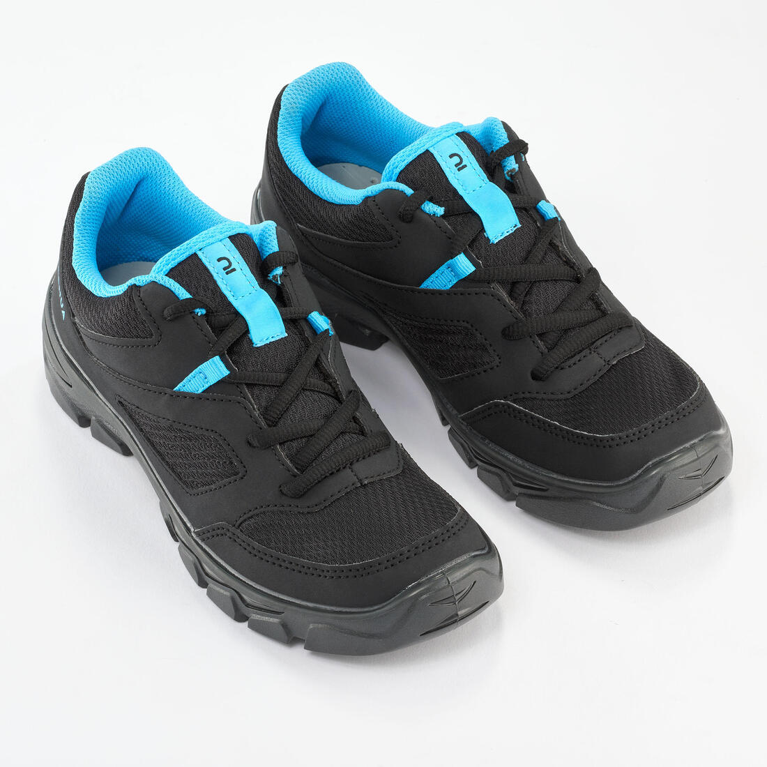 ZAPATILLA DE SENDERISMO NIÑOS CON CORDONES - NH100 NEGRO- 35 A 38 - Image 2