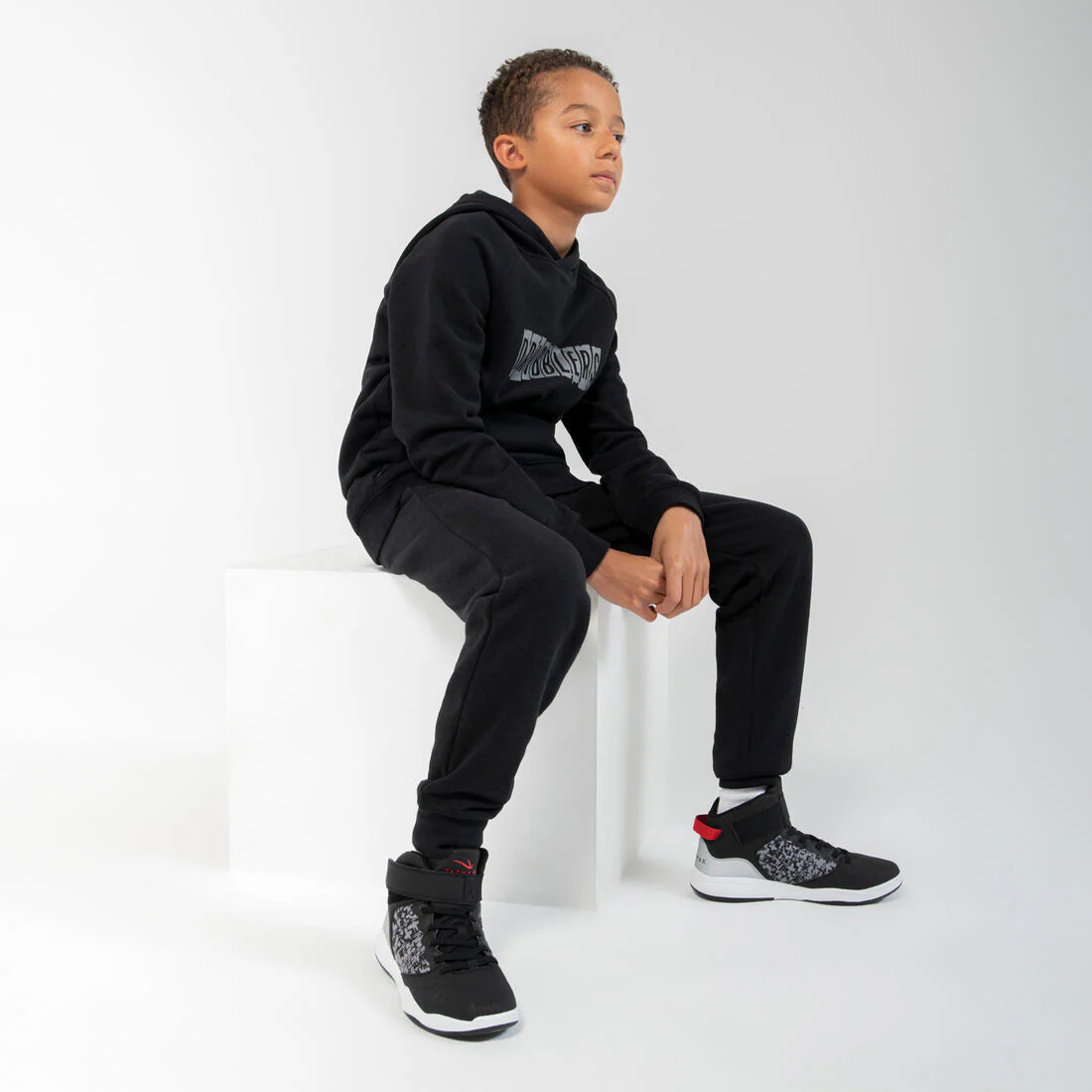 ZAPATILLAS DE BÁSQUETBOL NIÑO PRINCIPIANTE SE100 NEGRO - Image 8