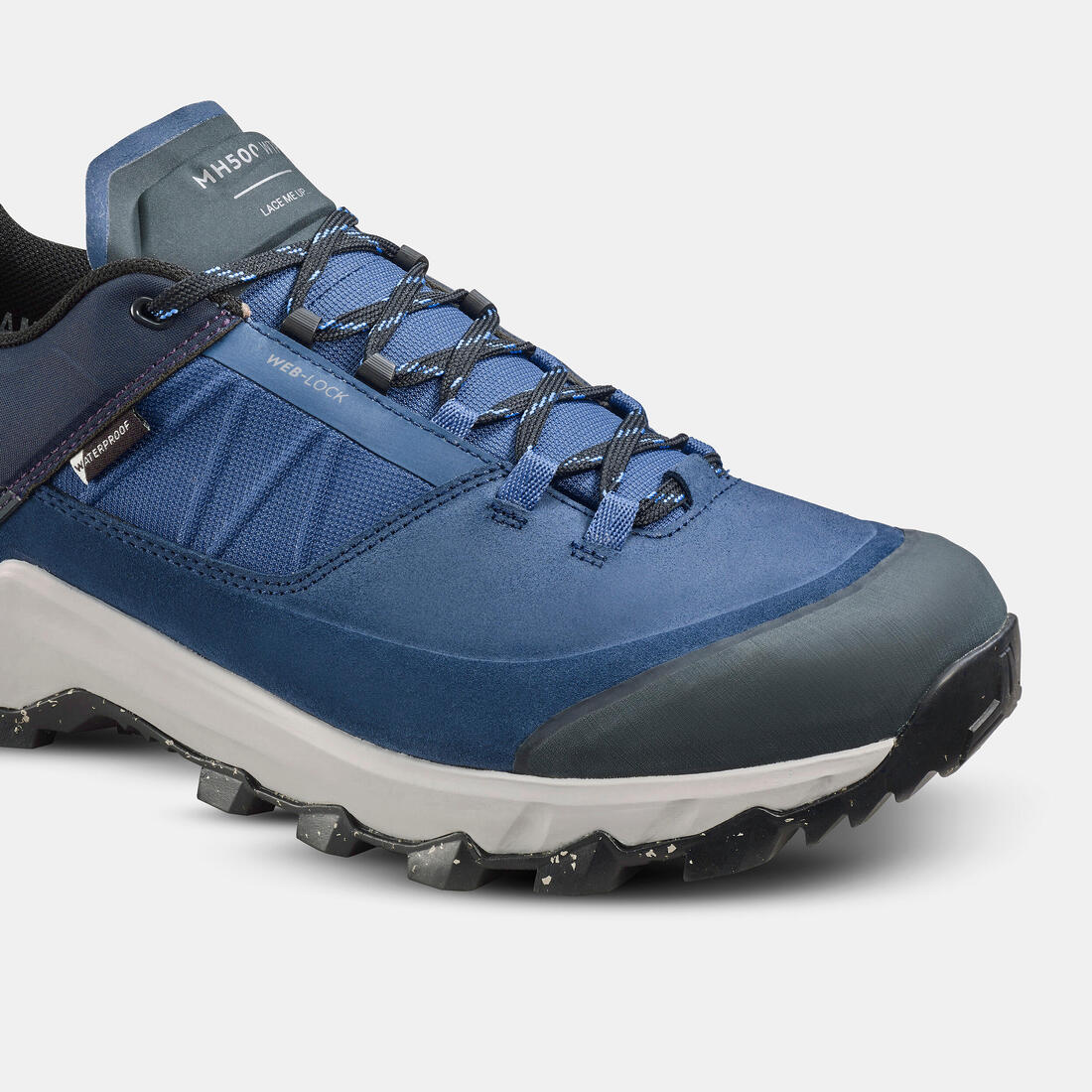 ZAPATILLAS DE SENDERISMO IMPERMEABLES HOMBRE MH500 AZULES - Image 6