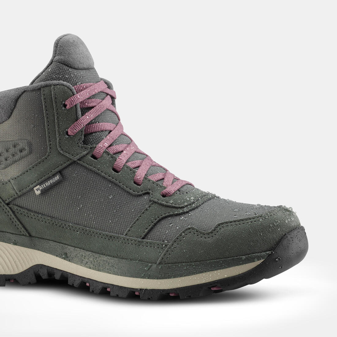 ZAPATILLAS IMPERMEABLES DE SENDERISMO MUJER NH500 MID CUERO - Image 3