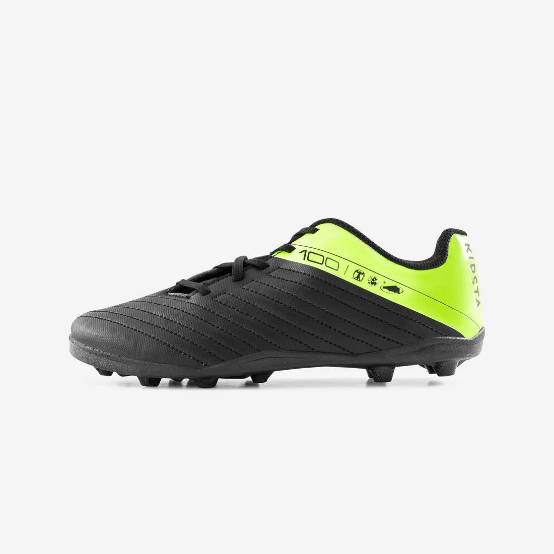 ZAPATILLAS FÚTBOL NIÑOS 100 FG NEGRO AMARILLO - Image 2