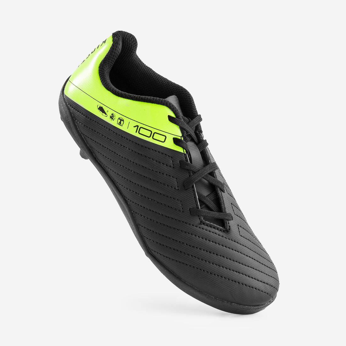 ZAPATILLAS FÚTBOL NIÑOS 100 FG NEGRO AMARILLO - Image 4
