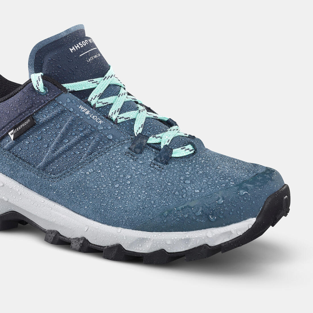 Zapatillas impermeables de senderismo montaña - MH500 azul - Mujer - Image 2