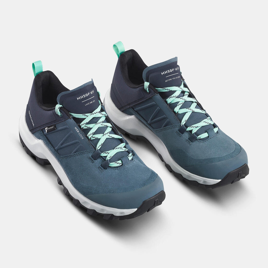 Zapatillas impermeables de senderismo montaña - MH500 azul - Mujer - Image 5