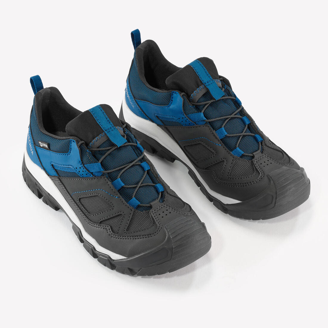 ZAPATILLAS IMPERMEABLES DE SENDERISMO NIÑOS CORDONES CROSSROCK AZUL - Image 2