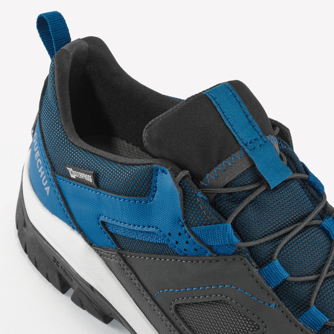 ZAPATILLAS IMPERMEABLES DE SENDERISMO NIÑOS CORDONES CROSSROCK AZUL - Image 3