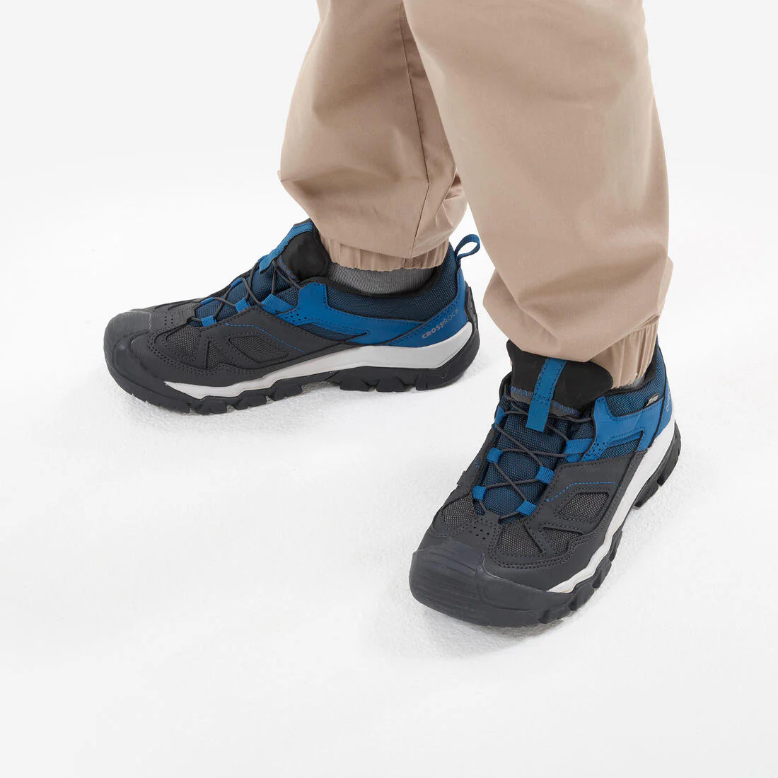 ZAPATILLAS IMPERMEABLES DE SENDERISMO NIÑOS CORDONES CROSSROCK AZUL - Image 6