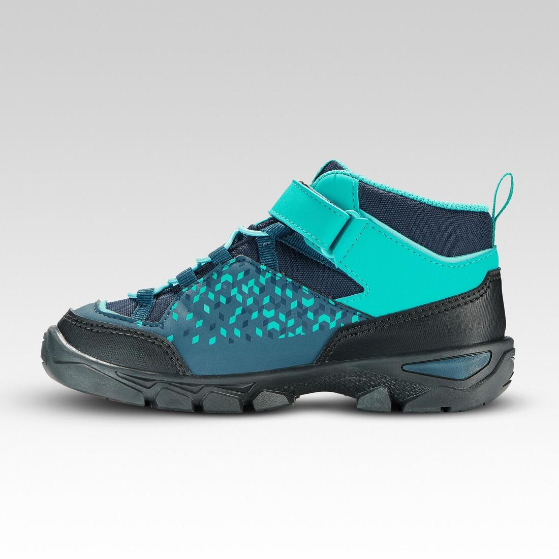 ZAPATILLAS IMPERMEABLES DE SENDERISMO NIÑOS MH120 MID TURQUESA - Image 2