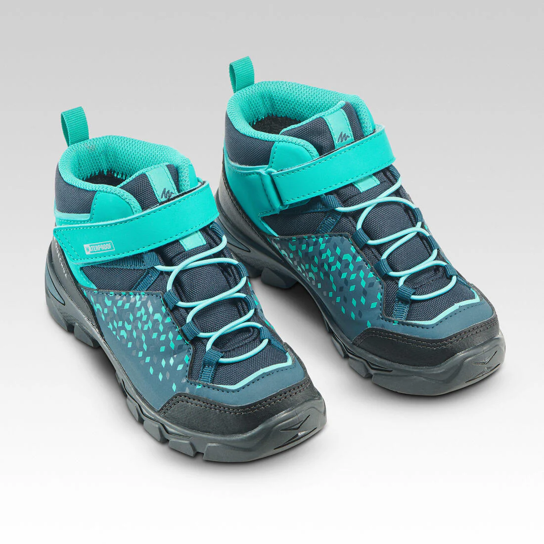 ZAPATILLAS IMPERMEABLES DE SENDERISMO NIÑOS MH120 MID TURQUESA - Image 4
