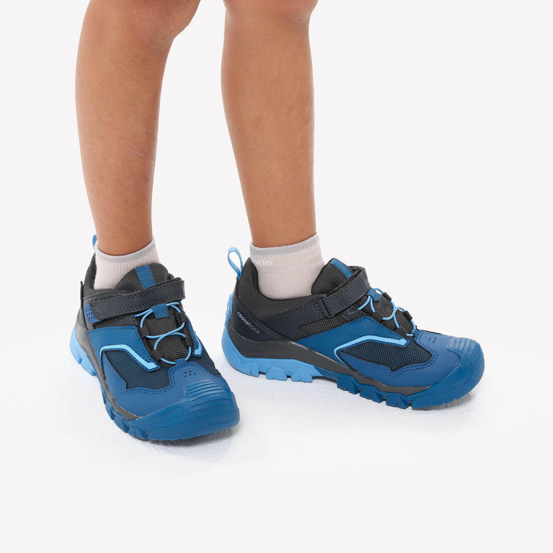 ZAPATILLAS IMPERMEABLES SENDERISMO NIÑOS VELCRO CROSSROCK AZUL - Image 6