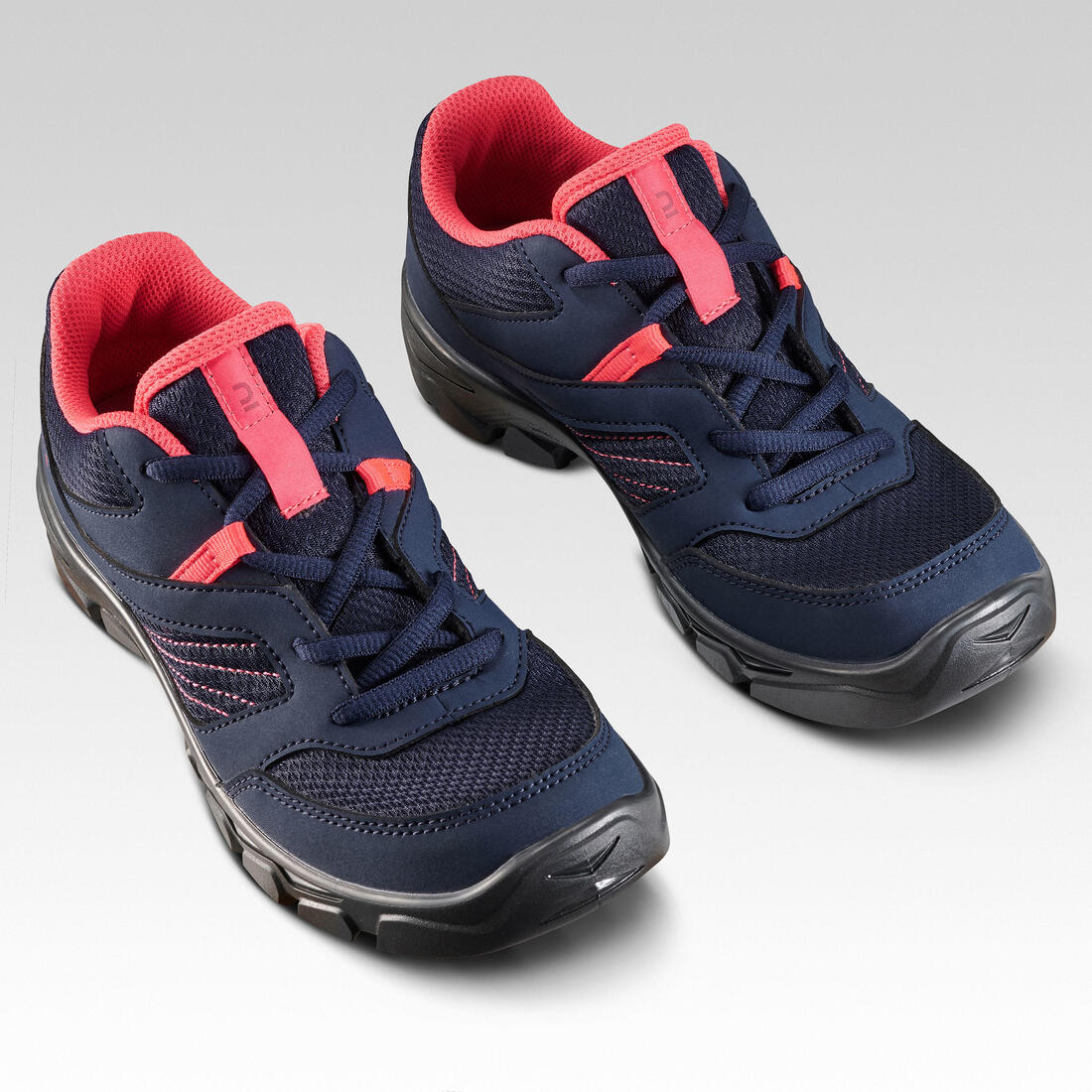 ZAPATILLAS SENDERISMO NIÑA MH100 CON CORDONES AZUL CORAL - Image 2