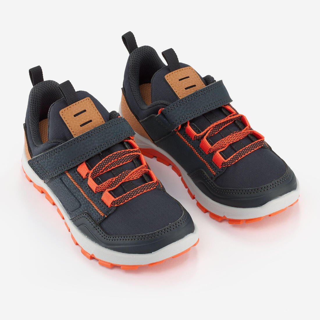 ZAPATILLAS SENDERISMO NIÑOS CORREA DE VELCRO NH500 LOW AZUL/NARANJA - Image 2