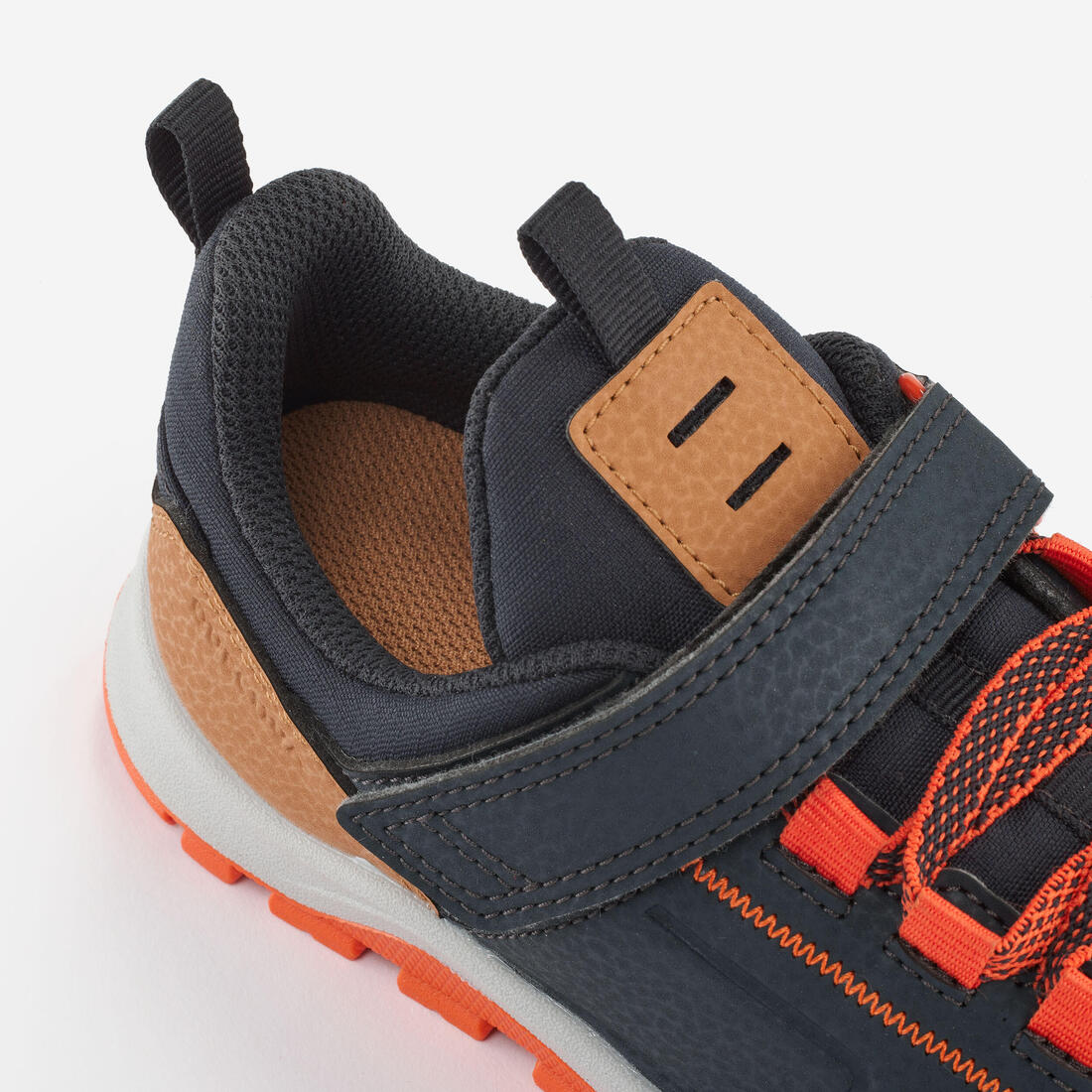 ZAPATILLAS SENDERISMO NIÑOS CORREA DE VELCRO NH500 LOW AZUL/NARANJA - Image 3