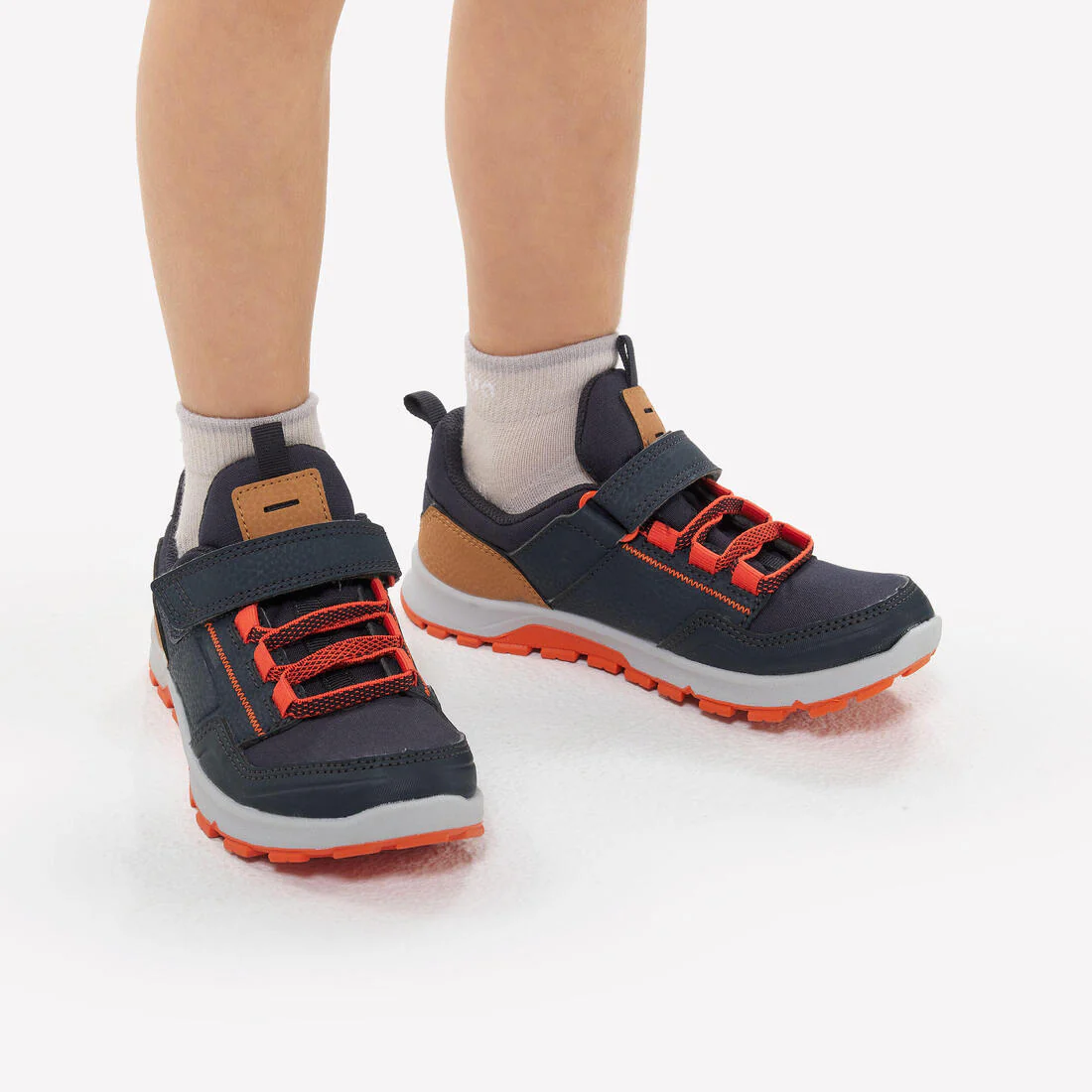 ZAPATILLAS SENDERISMO NIÑOS CORREA DE VELCRO NH500 LOW AZUL/NARANJA - Image 6