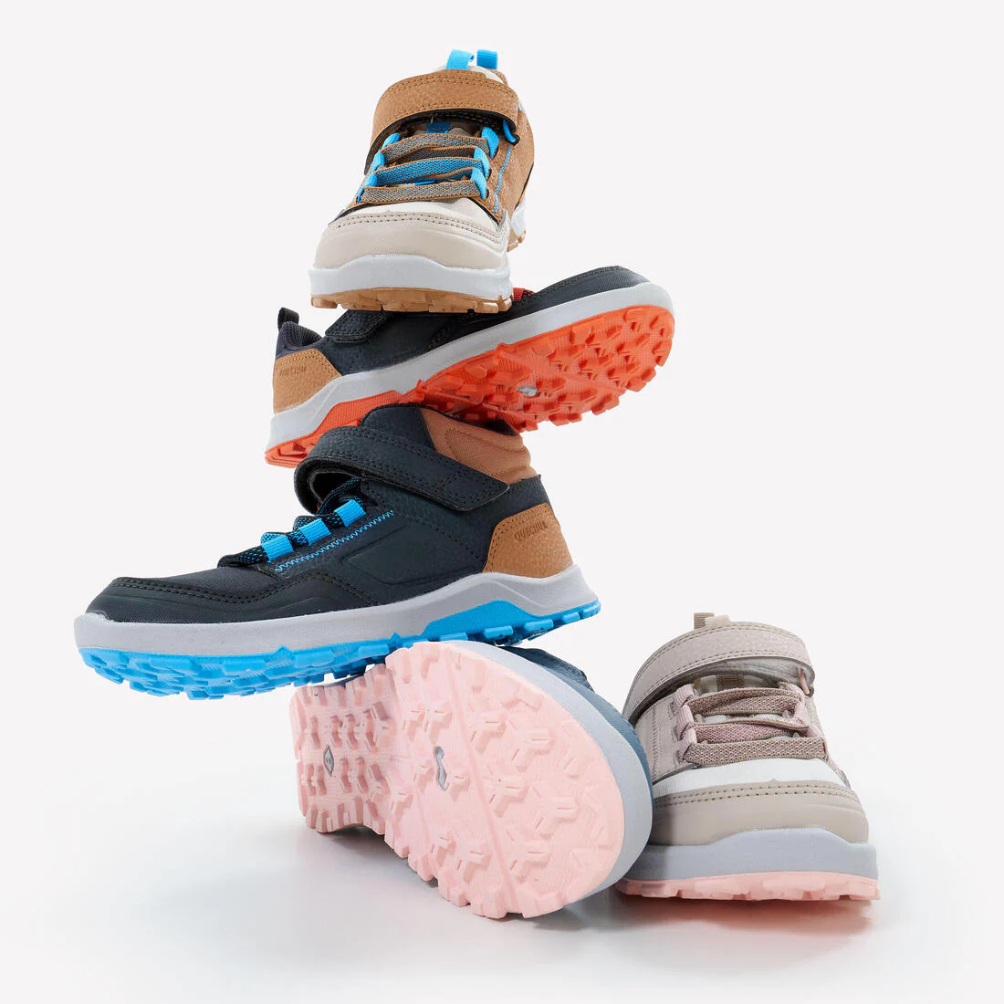 ZAPATILLAS SENDERISMO NIÑOS CORREA DE VELCRO NH500 LOW AZUL/NARANJA - Image 9