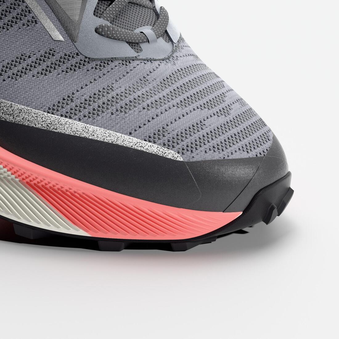 Zapatillas trail running mujer, Kiprun Kipsummit gris y coral - Image 6