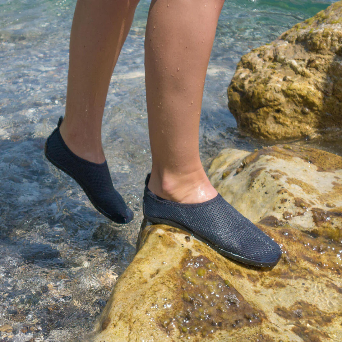 ZAPATOS DE AGUA UNISEX 100 GRIS - ELASTICOS Y SECADO RAPIDO PARA RIOS Y PLAYAS - Image 9