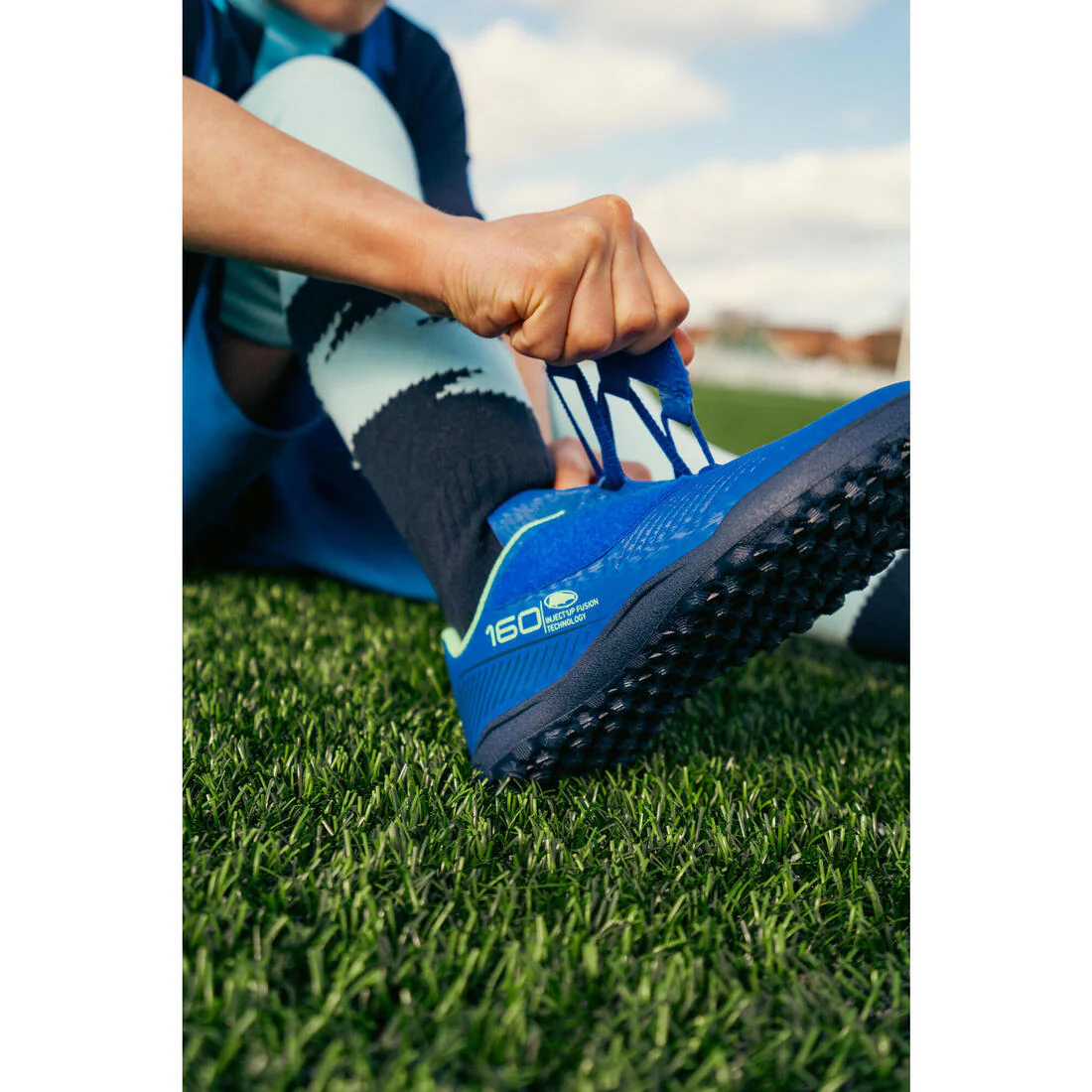 ZAPATOS DE FÚTBOL NIÑO CON TIRA ADHERENTE 160 EASY TURF - Image 38